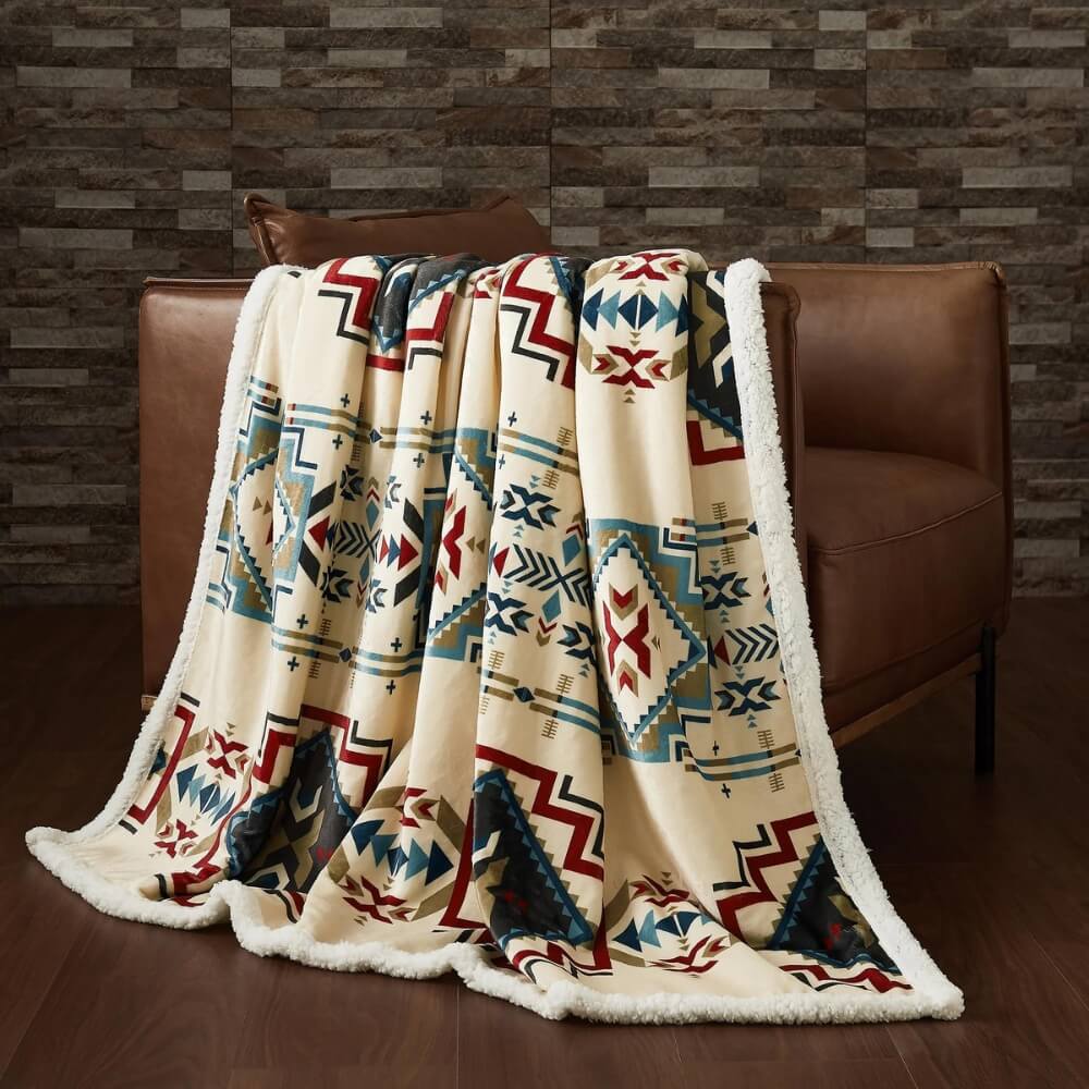 Whispering Wind Sherpa Throw Blanket