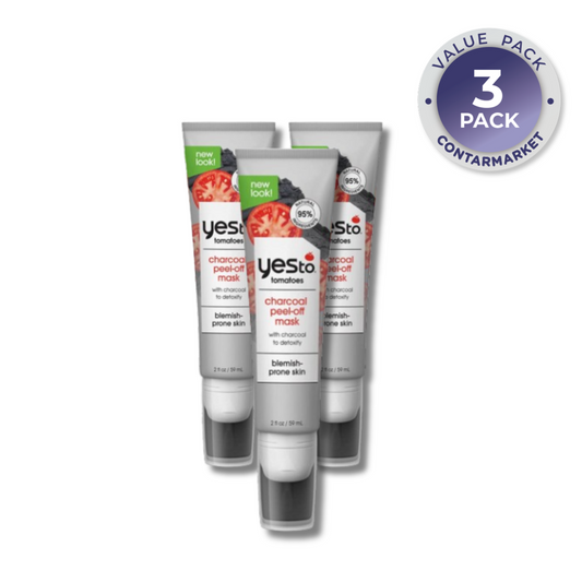 Yes To Tomatoes Detoxifying Charcoal Peel Off Face Mask, 2 Fl Oz - 3 Pack