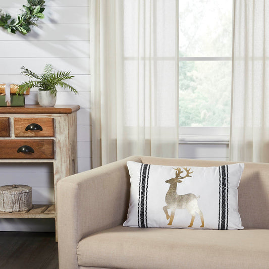 Wintergleam Reindeer Pillow 14x22"