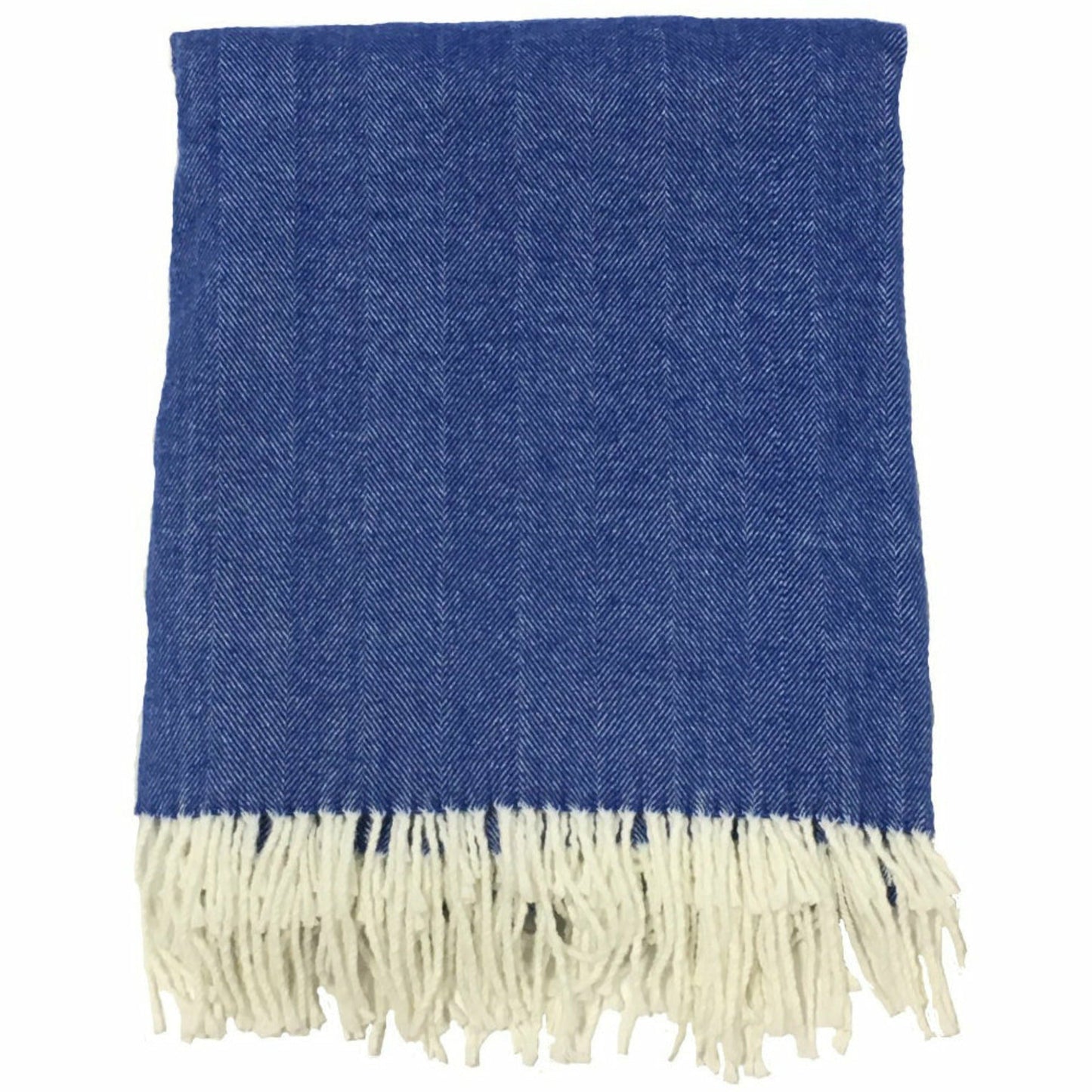 Alashan Adirondack Herringbone Throw Main Regatta Blue Fine Linens