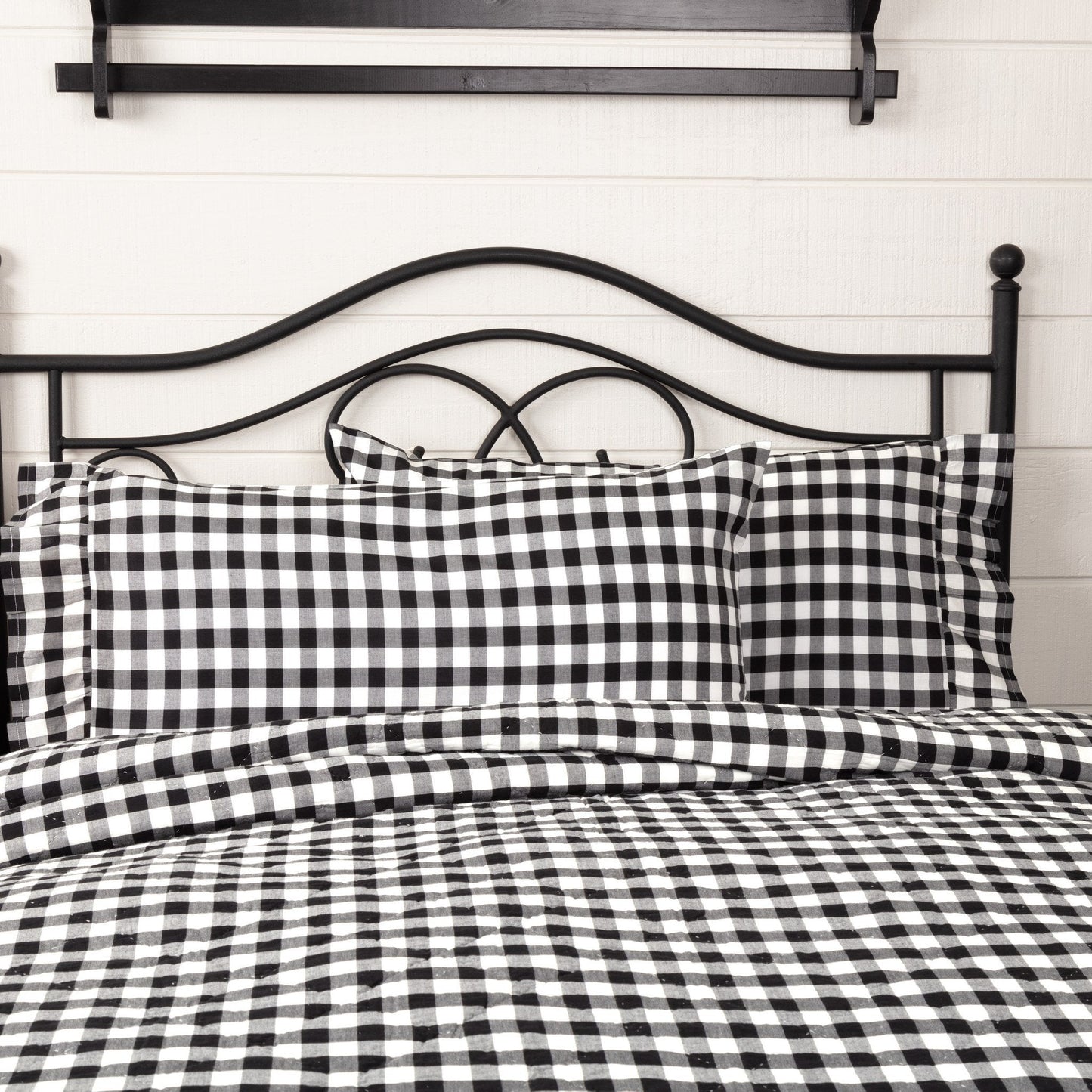 Annie Buffalo Check Black King Pillow Case - Set of 2