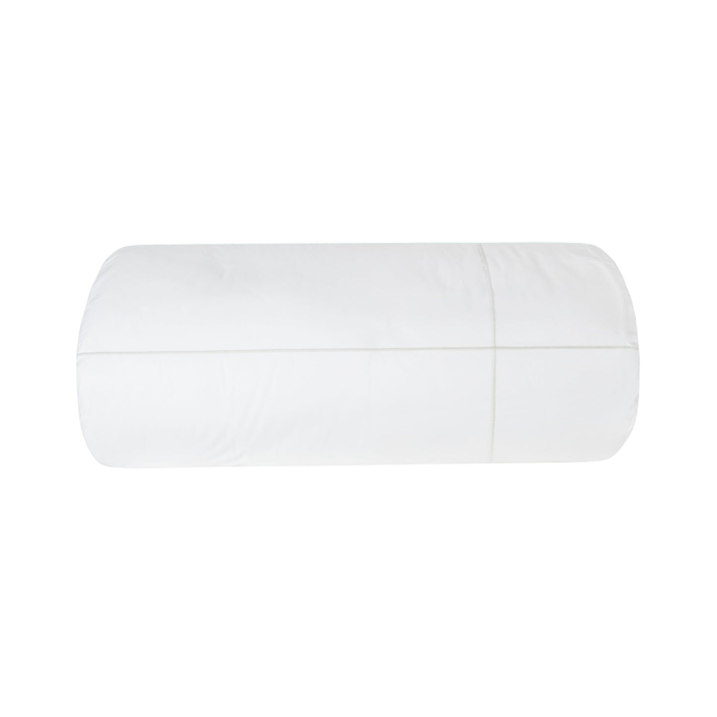 Silo of Folded BOVI Classic Hotel Bedding Duvet Cover White/Dove Fine Linens