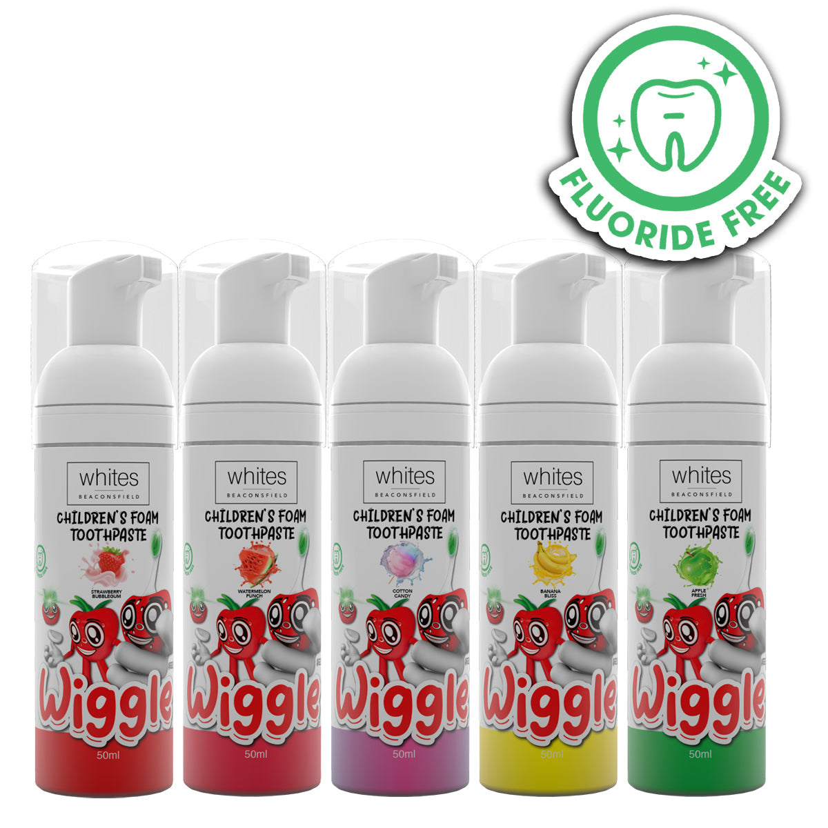"Wiggle" Non-Fluoride Toothpaste Foam Bundle