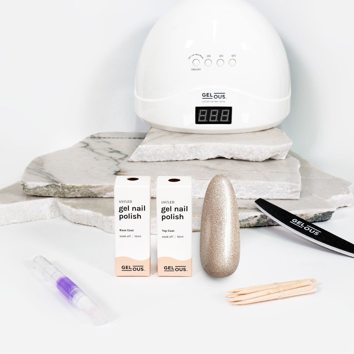 Gelous gel nail polish Champagne Showers Essentials Pack - photographed in New Zealand