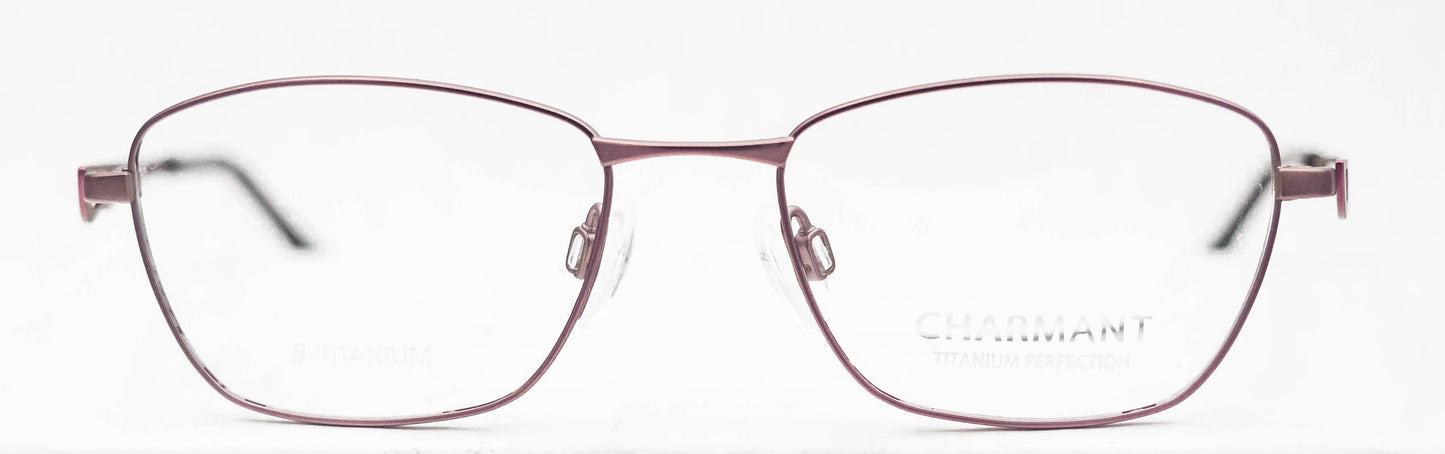 charmant 12149 optical eyewear titanium full rim glasses shiny pink rose timeless elegant classic made in japan front view women ladies fashion