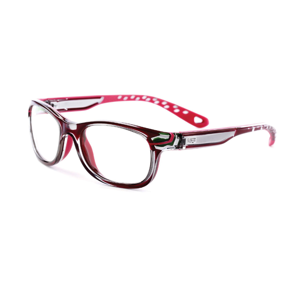 Rec Specs Active Z8-Y20 in Charcoal/Burgundy angled view
