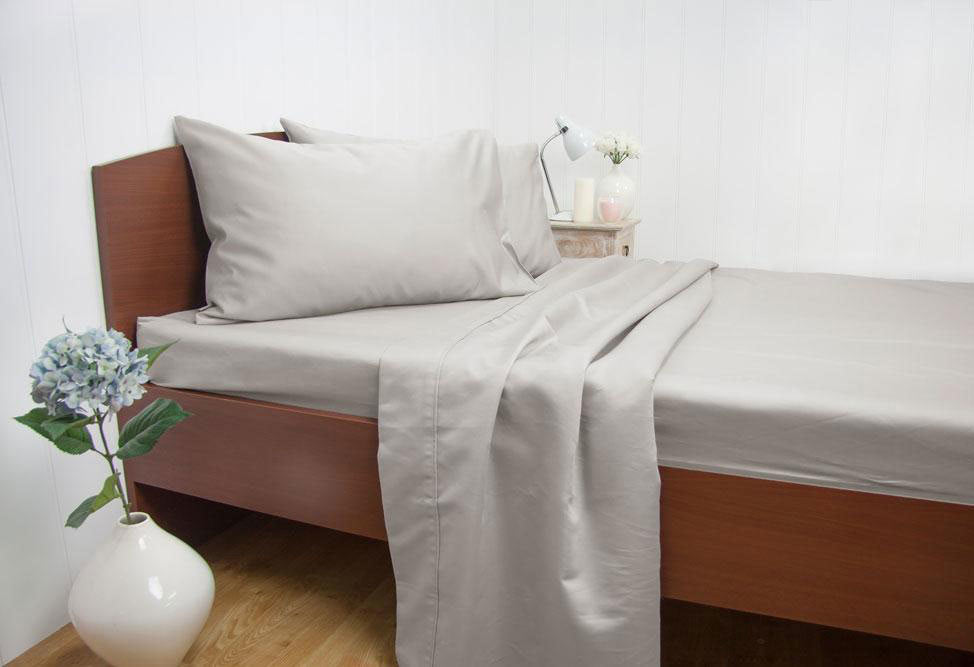 Ardor King Size 1500TC Cotton Rich Sheet Set (Silver Color)