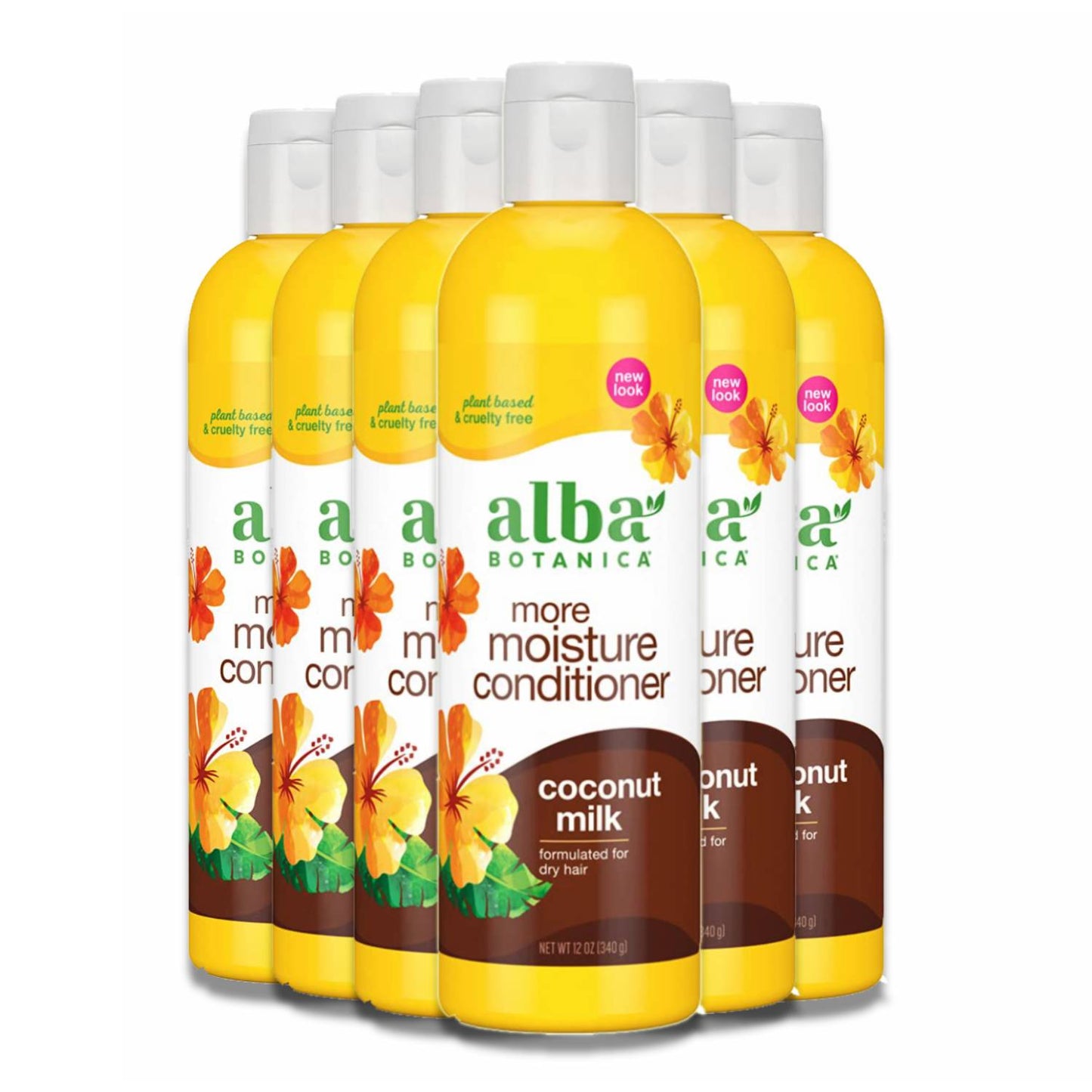 Alba Botanica Natural Hawaiian Conditioner Coconut Milk, 12 oz- 6 Packs