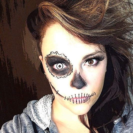 White Zombie Halloween Lens (with prescription)