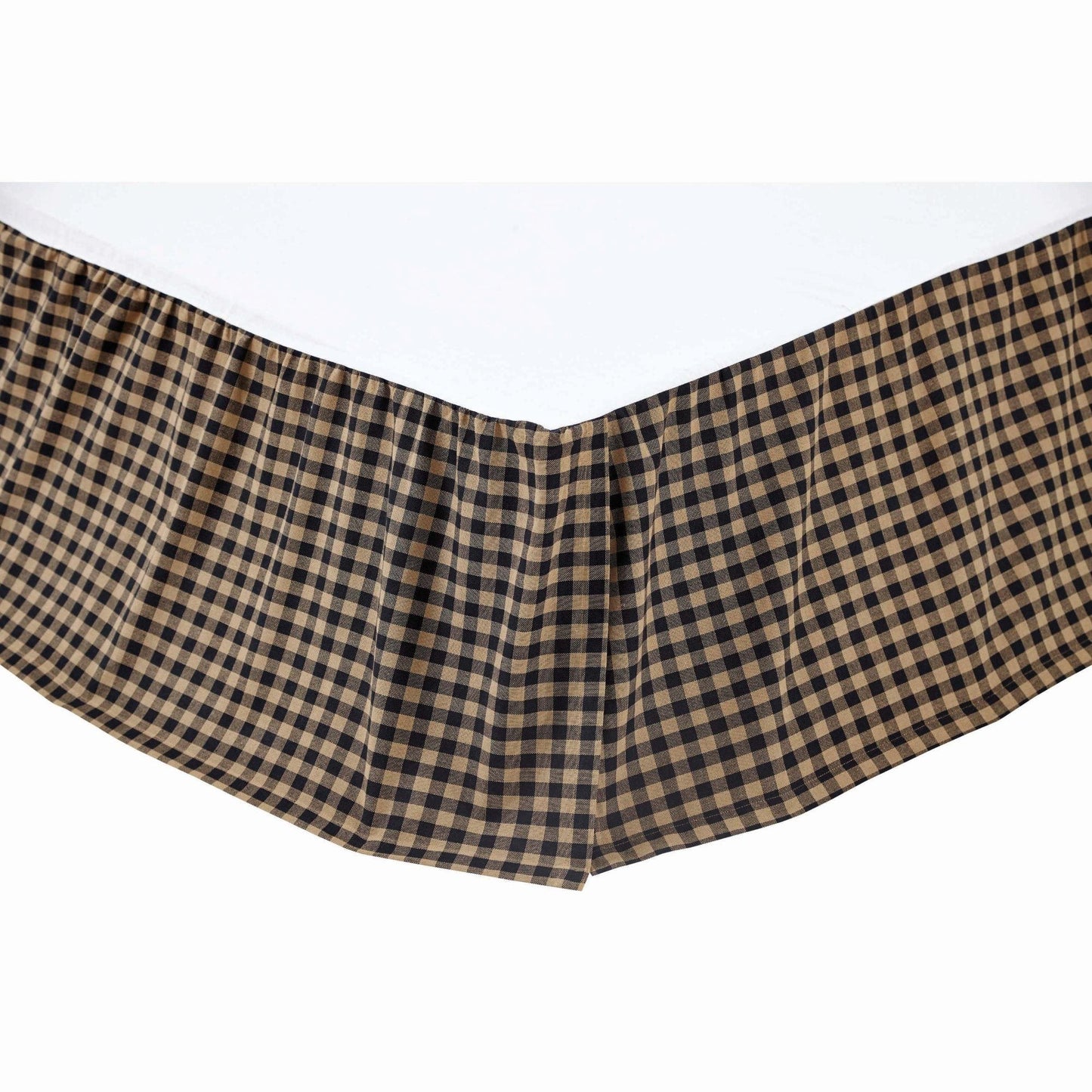 Black Check Bed Skirt