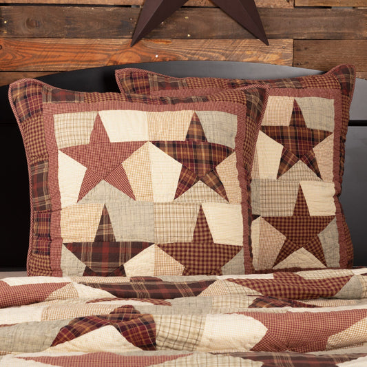 Abilene Star Quilted Euro Sham 26x26"