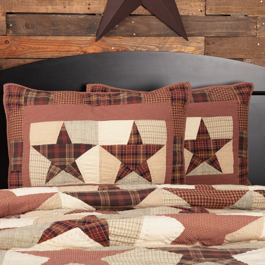 Abilene Star Quilted Standard Sham 21x27"