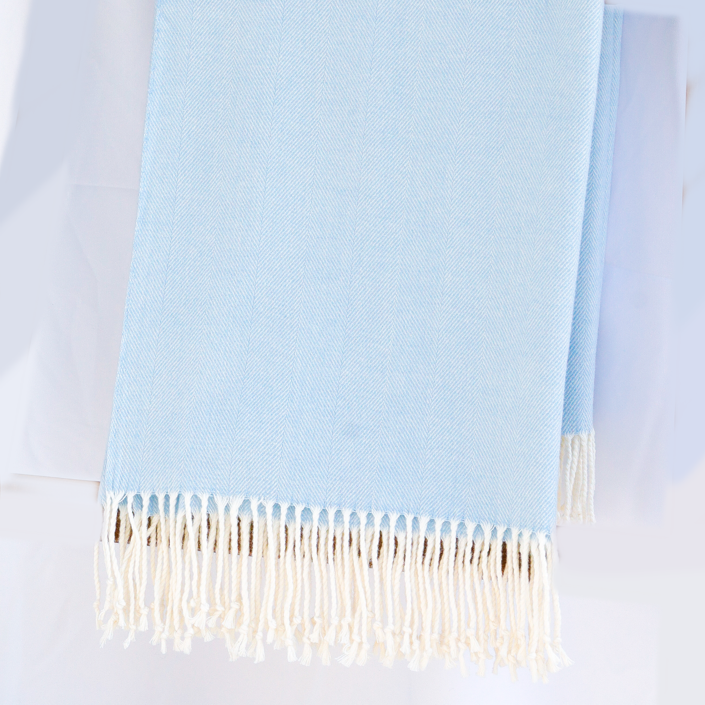 Alashan Adirondack Herringbone Throw Main Hydrangea Fine Linens