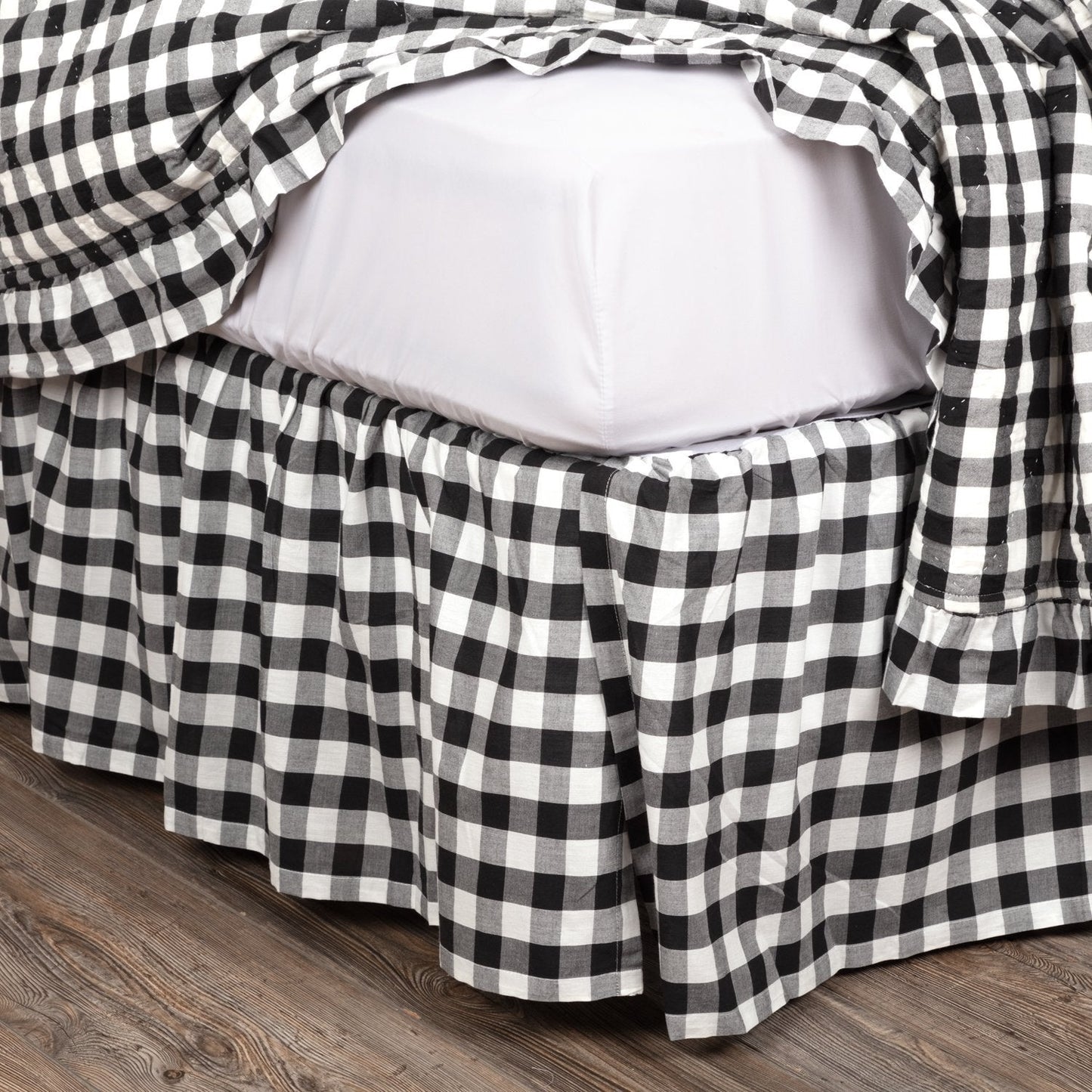 Annie Black Buffalo Check Bed Skirt