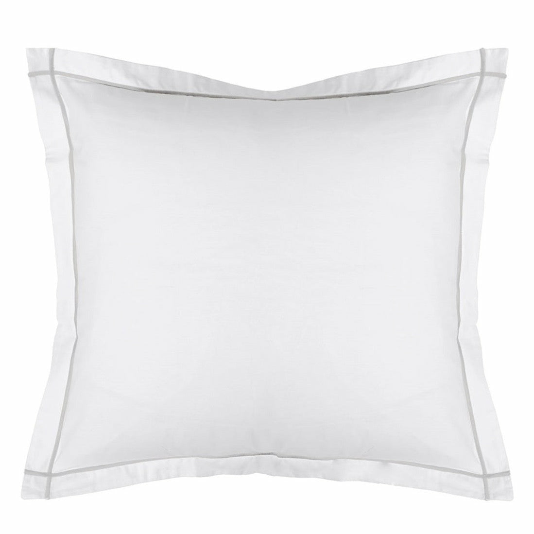 BOVI Classic Hotel Bedding Sham White Grey Fine Linens