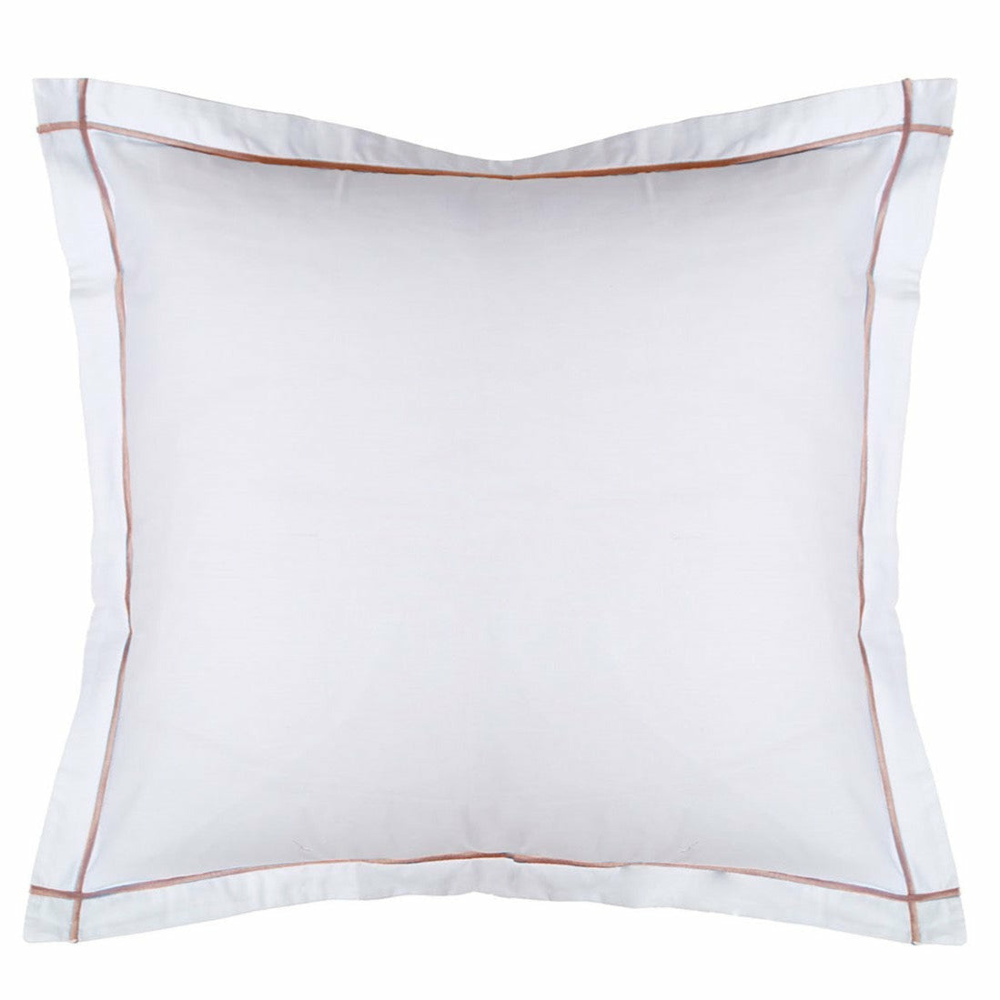 BOVI Classic Hotel Bedding Sham White Taupe Fine Linens