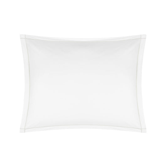 Silo of BOVI Classic Hotel Bedding Standard Sham White/Dove Fine Linens