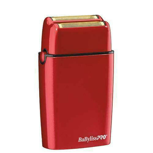 BabylissPro FoilFX02 Cordless Rechargeable Metal Double Foil Shaver Red