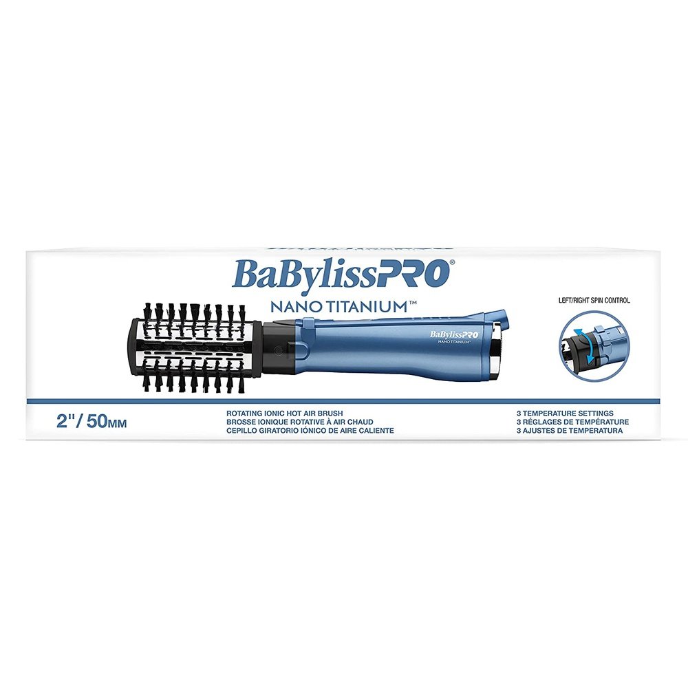 BabylissPro Nano Titanium Rotating Ionic Hot Air Brush 2"