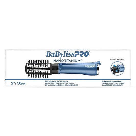 BabylissPro Nano Titanium Rotating Ionic Hot Air Brush 2"