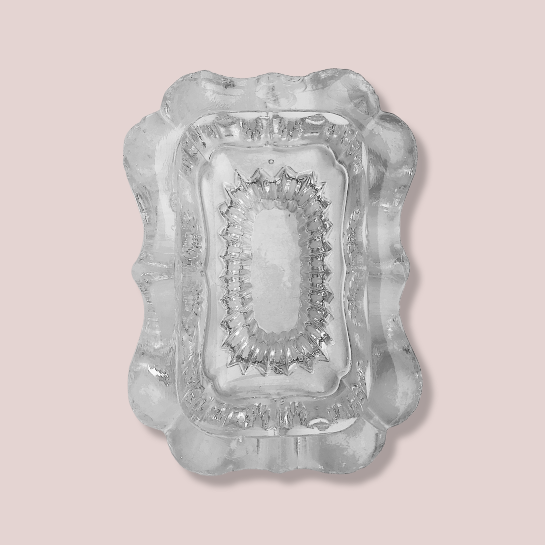 Vintage Cut Glass Trinket Dish