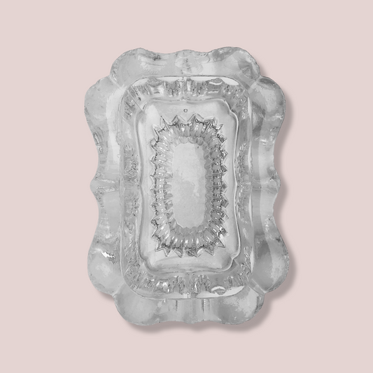 Vintage Cut Glass Trinket Dish