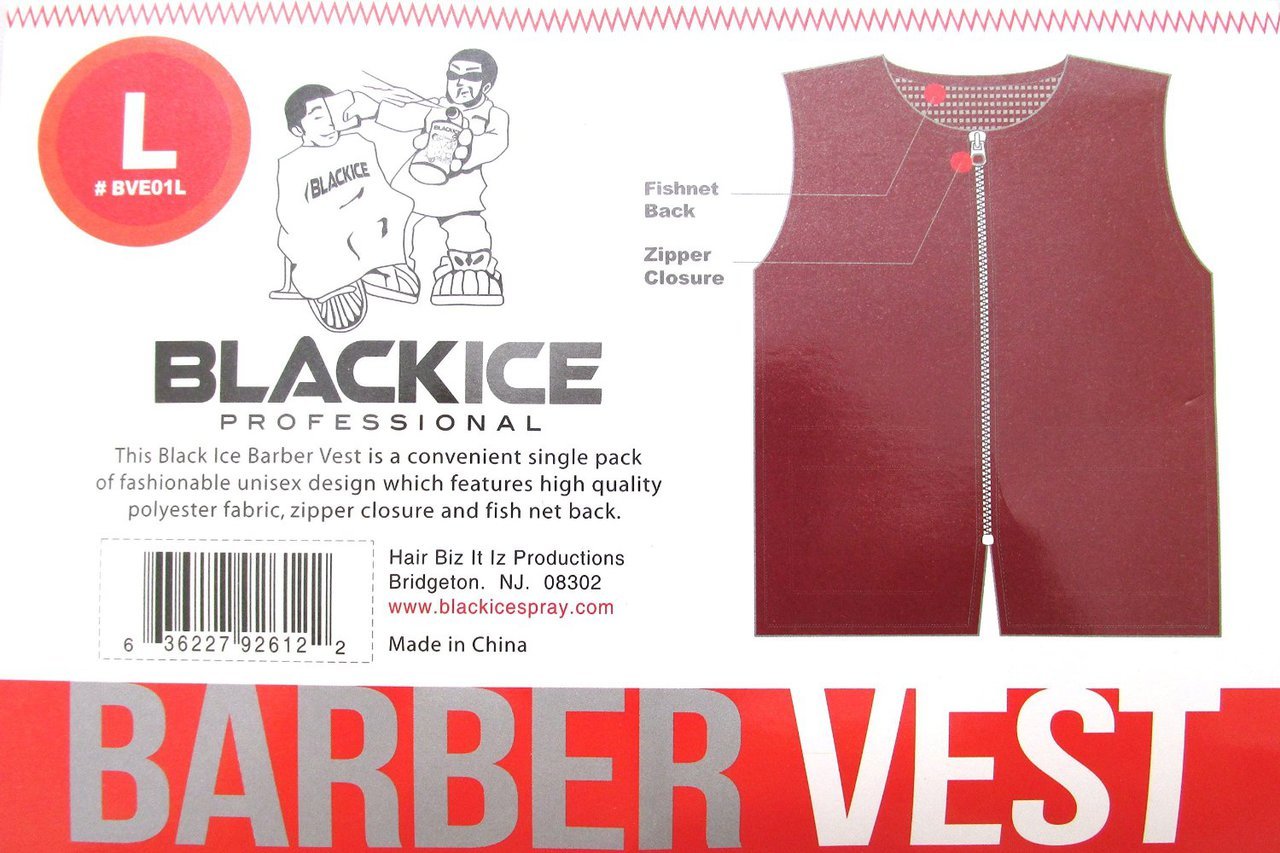 Black Ice Barber Vest Burgundy