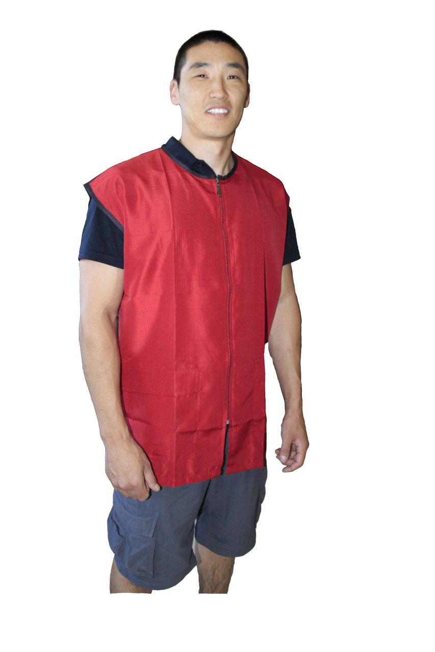 Black Ice Barber Vest Burgundy