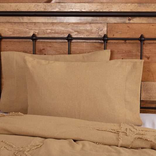 Burlap Natural Standard Pillow Case - Set of 2
