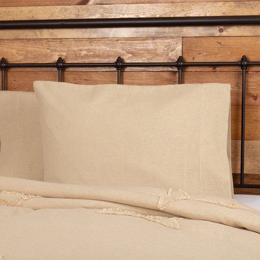 Burlap Vintage Standard Pillow Case - Set of 2