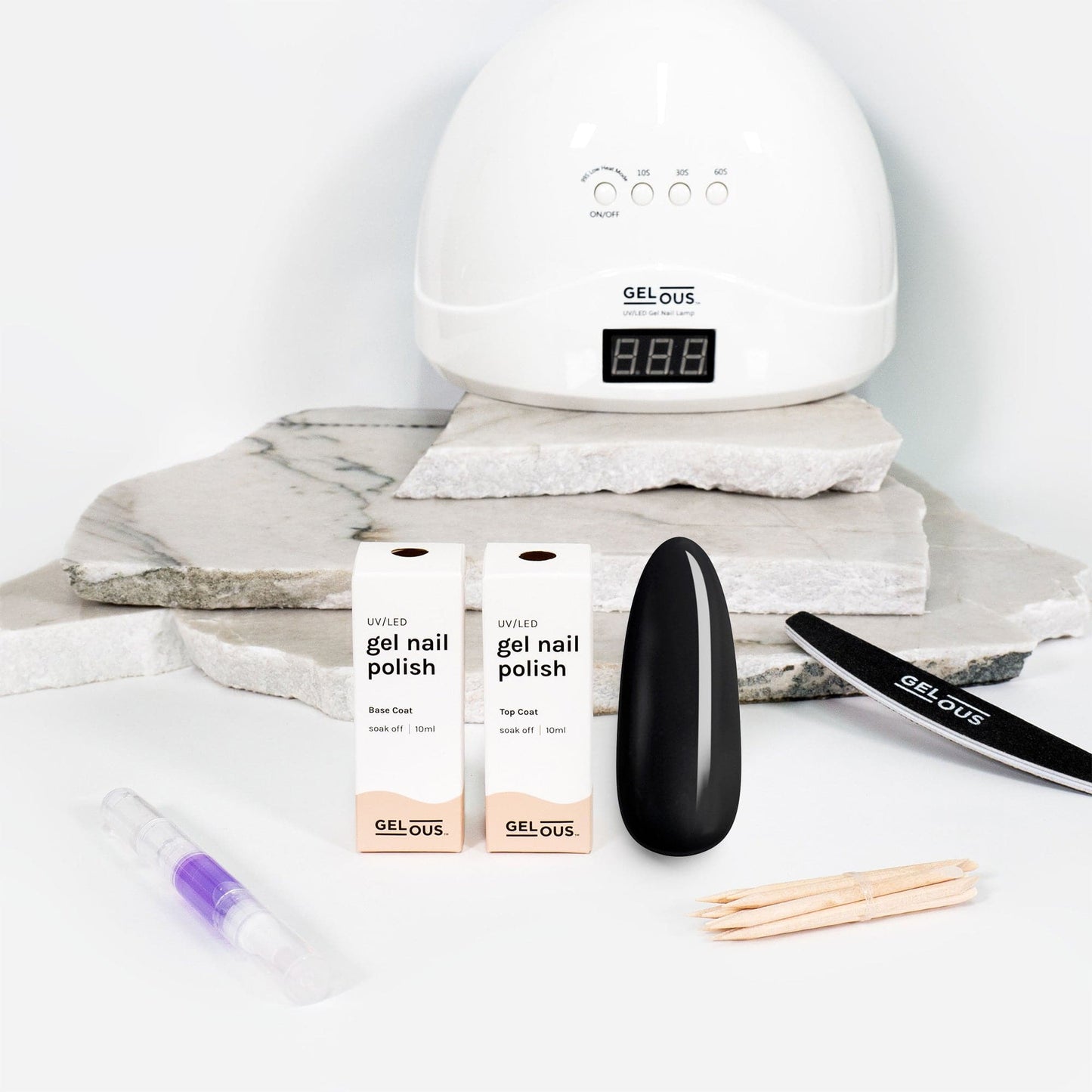 Gelous gel nail polish Black Out Essentials Pack - photographed in New Zealand