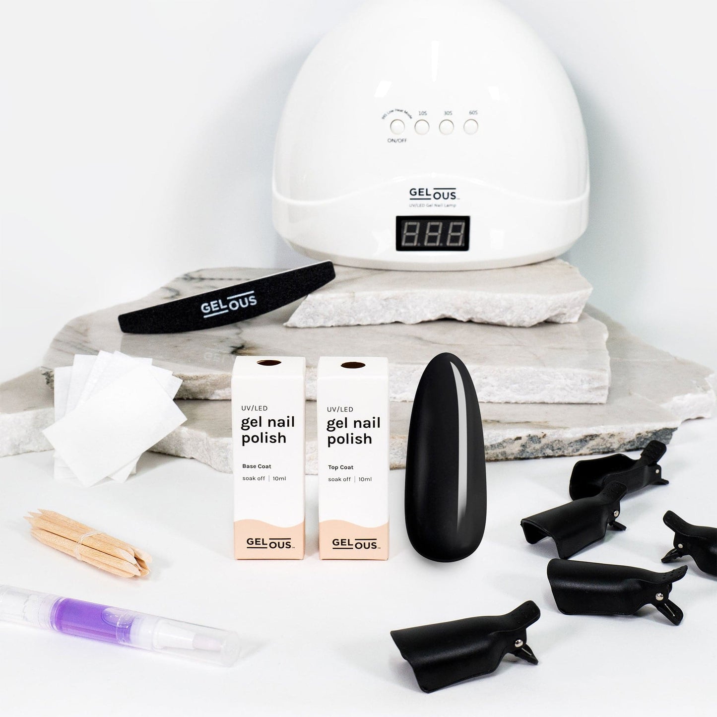 Gelous gel nail polish Black Out Starter Pack - photographed in New Zealand