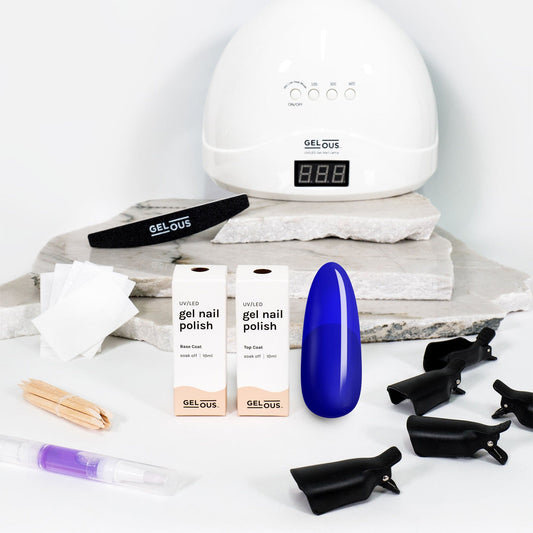 Gelous gel nail polish Cobalt Starter Pack - photographed in New Zealand