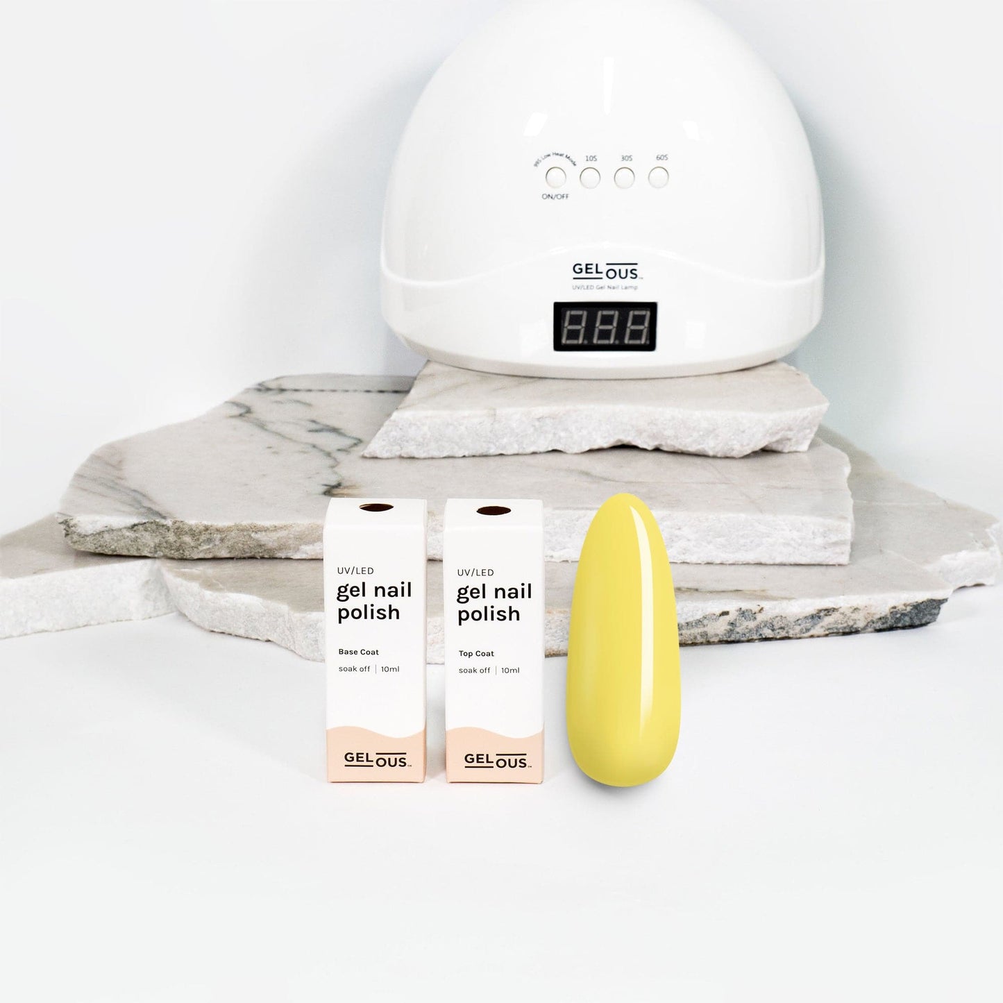 Gelous gel nail polish Chin Up Buttercup Basic Pack - photographed in New Zealand