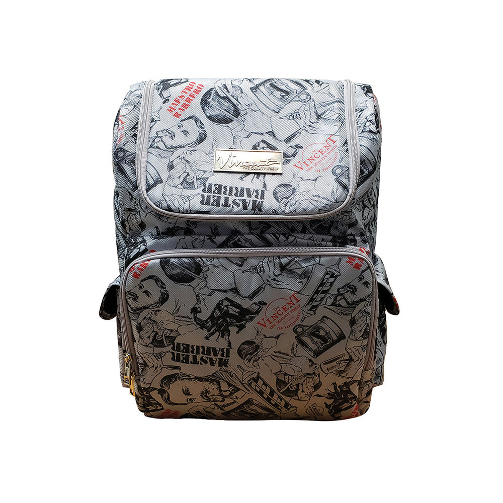 Vincent Vintage Clipper Backpack - Silver