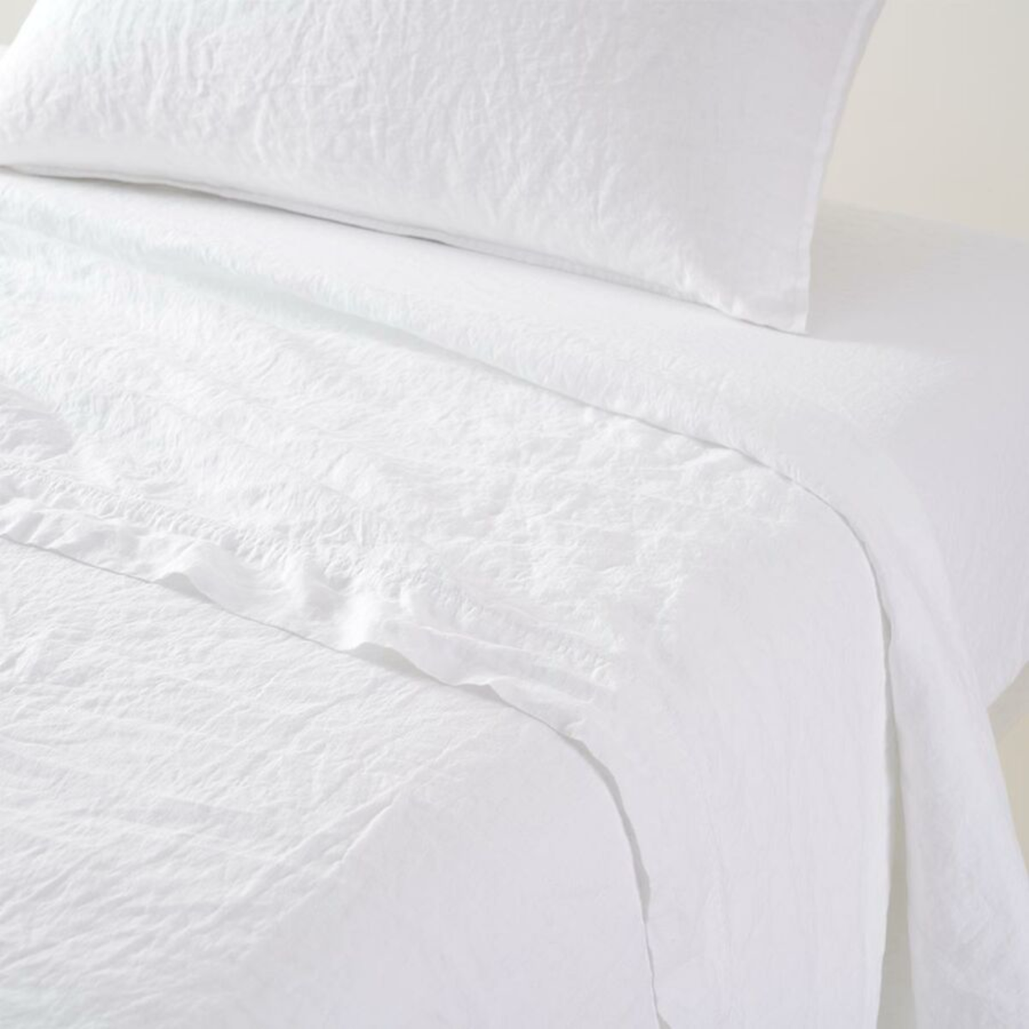 Flat Sheet of White Yves Delorme Originel Bedding