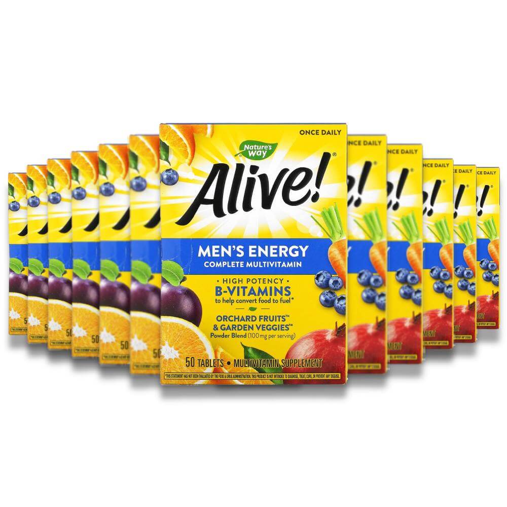 Alive - Men’s Energy, Nature’s Way?, Complete Multivitamin - 50 Tablets - 12 Pack