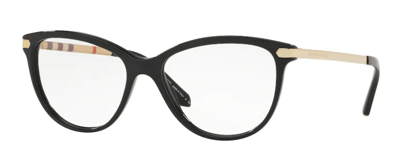 burberry BE2280 optical prescription eyewear luxury glasses europe brand england made in italy ladies female women cat eye classic sophisticated uplight 3001 black