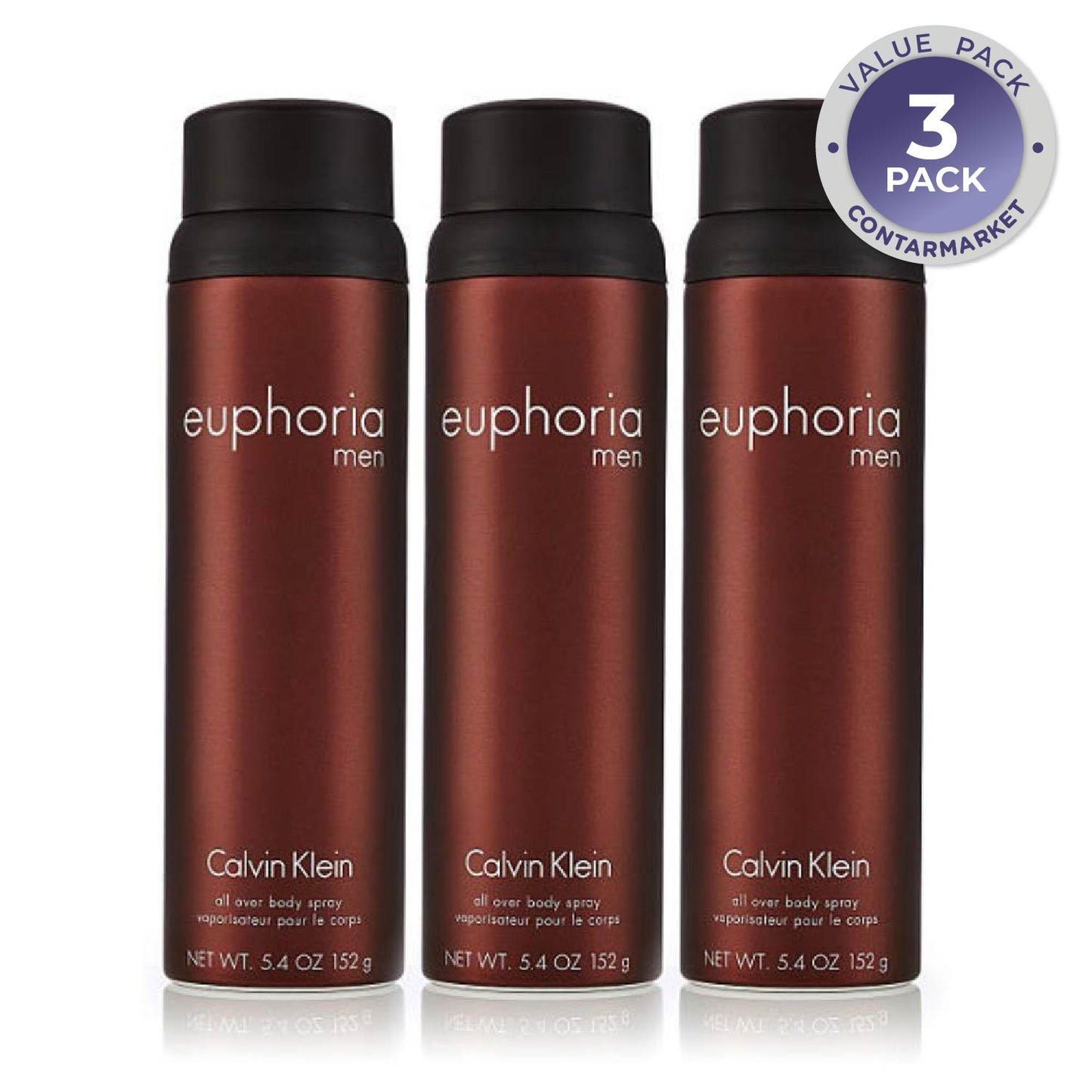 Calvin Klein Euphoria for Men Body Spray - 5.4 Oz - 3 Pack