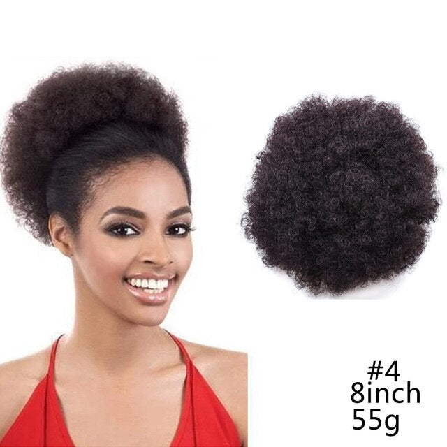 8inch Afro Puff Synthetic Drawstring Ponytail